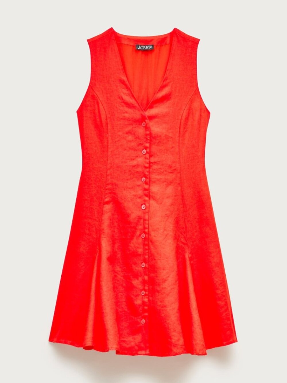 J. Crew Linen Mini Dress, NWT, Red, Size 6